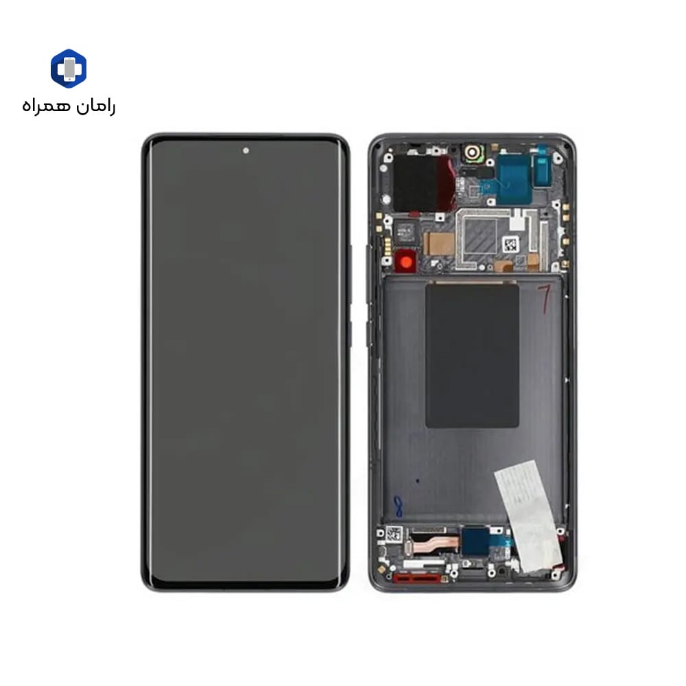 تاچ و ال سی دی اصلی شیائومی می 12 دوازده پرو شرکتی بافریم رنگ مشکی TOUCH LCD XIAOMI MI 12PRO WITH FRAME