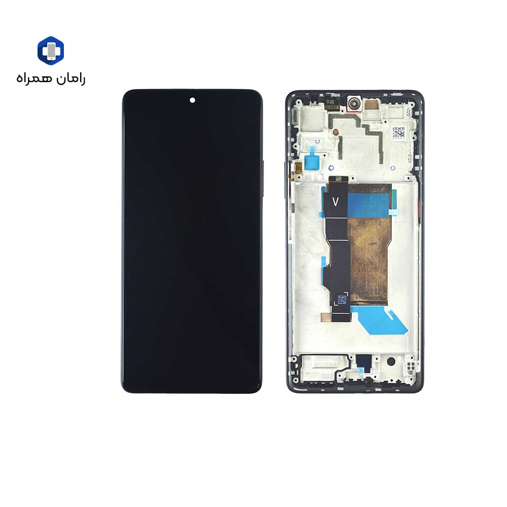 تاچ و ال سی دی اصلی شیائومی پوکو اف پنج/5 بافریم رنگ سبز/سفید TOUCH LCD XIAOMI POCO F5 GREEN/SILVER