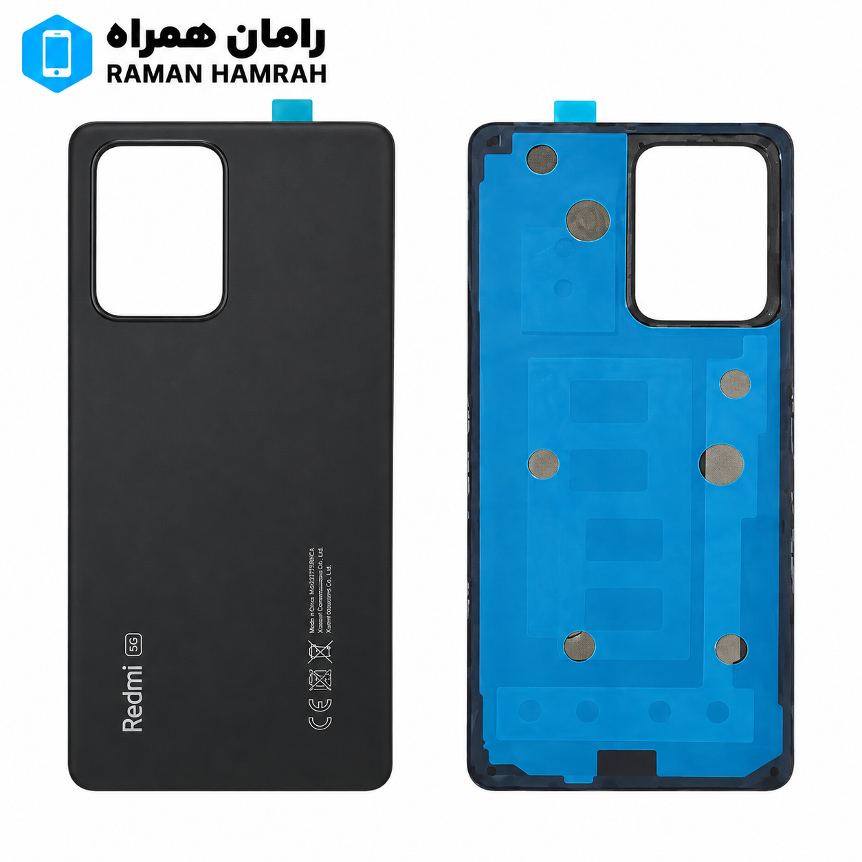 درب پشت شیائومی Redmi Note 12 Pro Plus مشکی