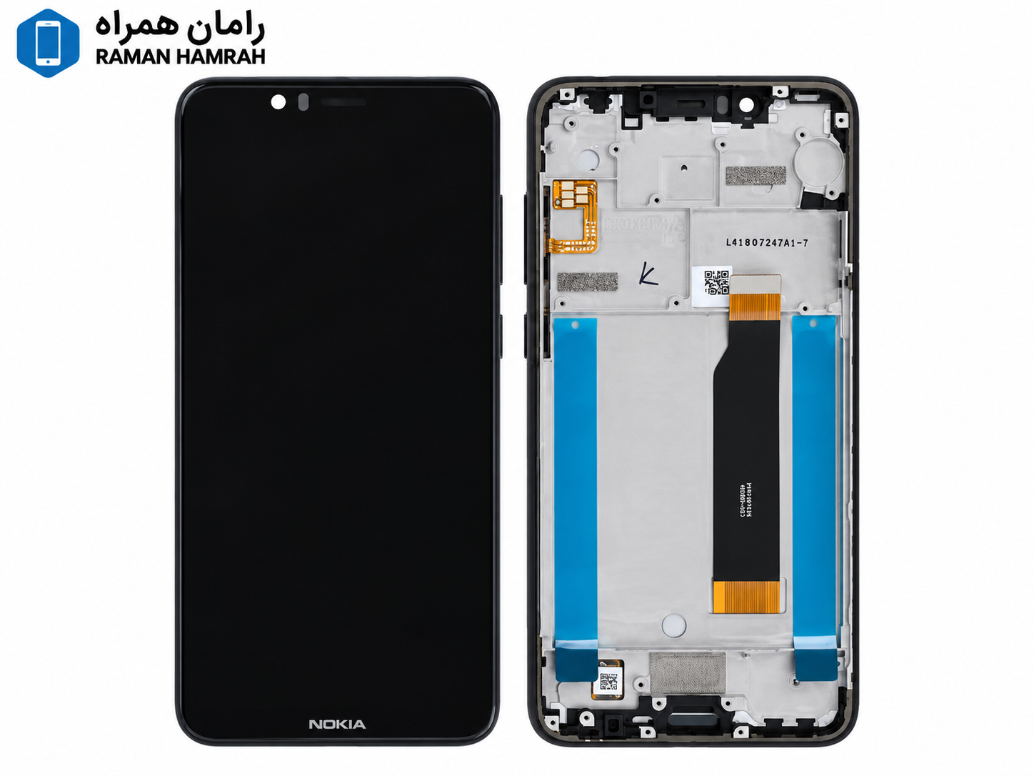 تاچ و ال سی دی نوکیا Nokia 5.1 Plus با فریم مشکی (شرکتی)