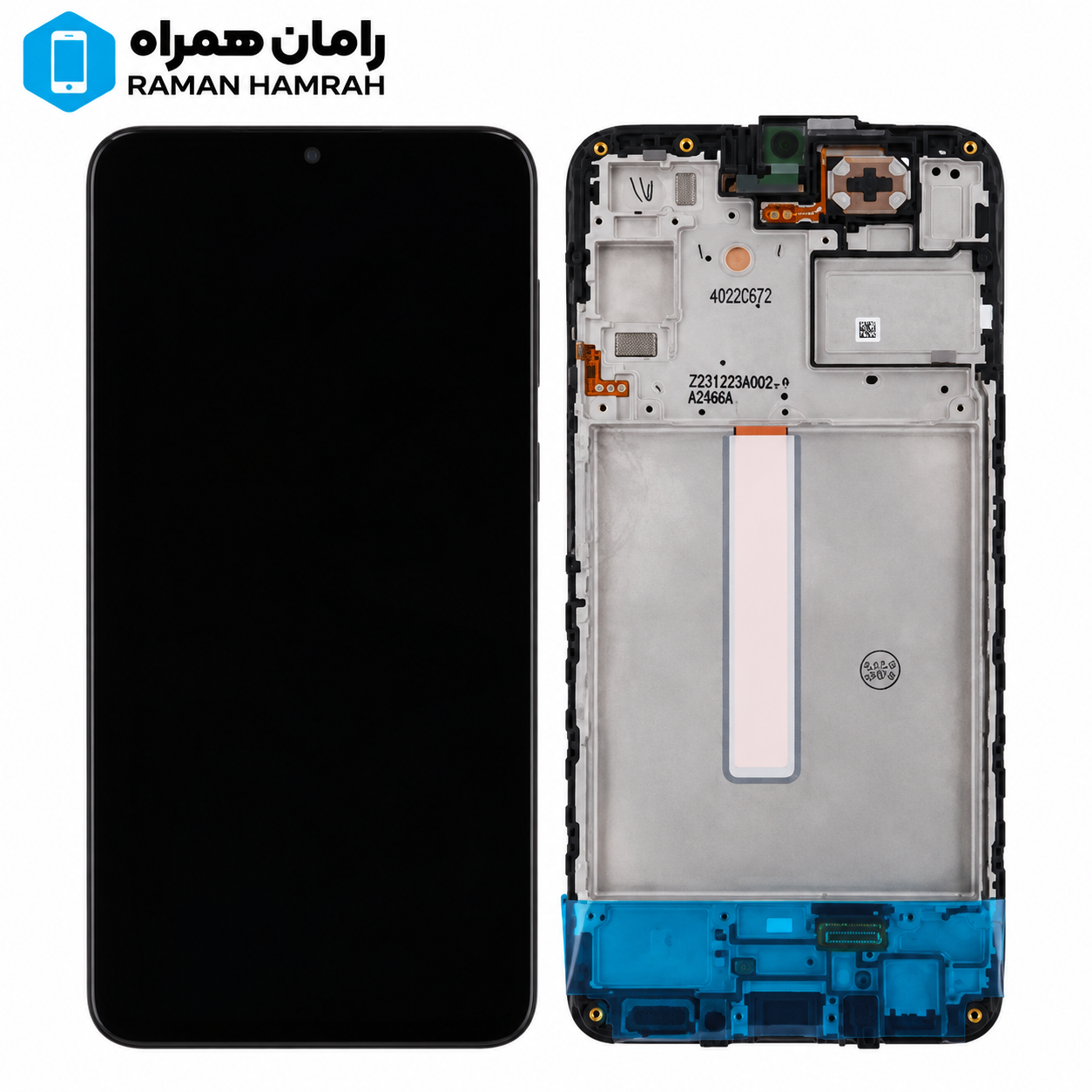 تاچ و ال سی دی سامسونگ Galaxy A25 5G A256 با فریم برند مکانیکو Mecanico T2O