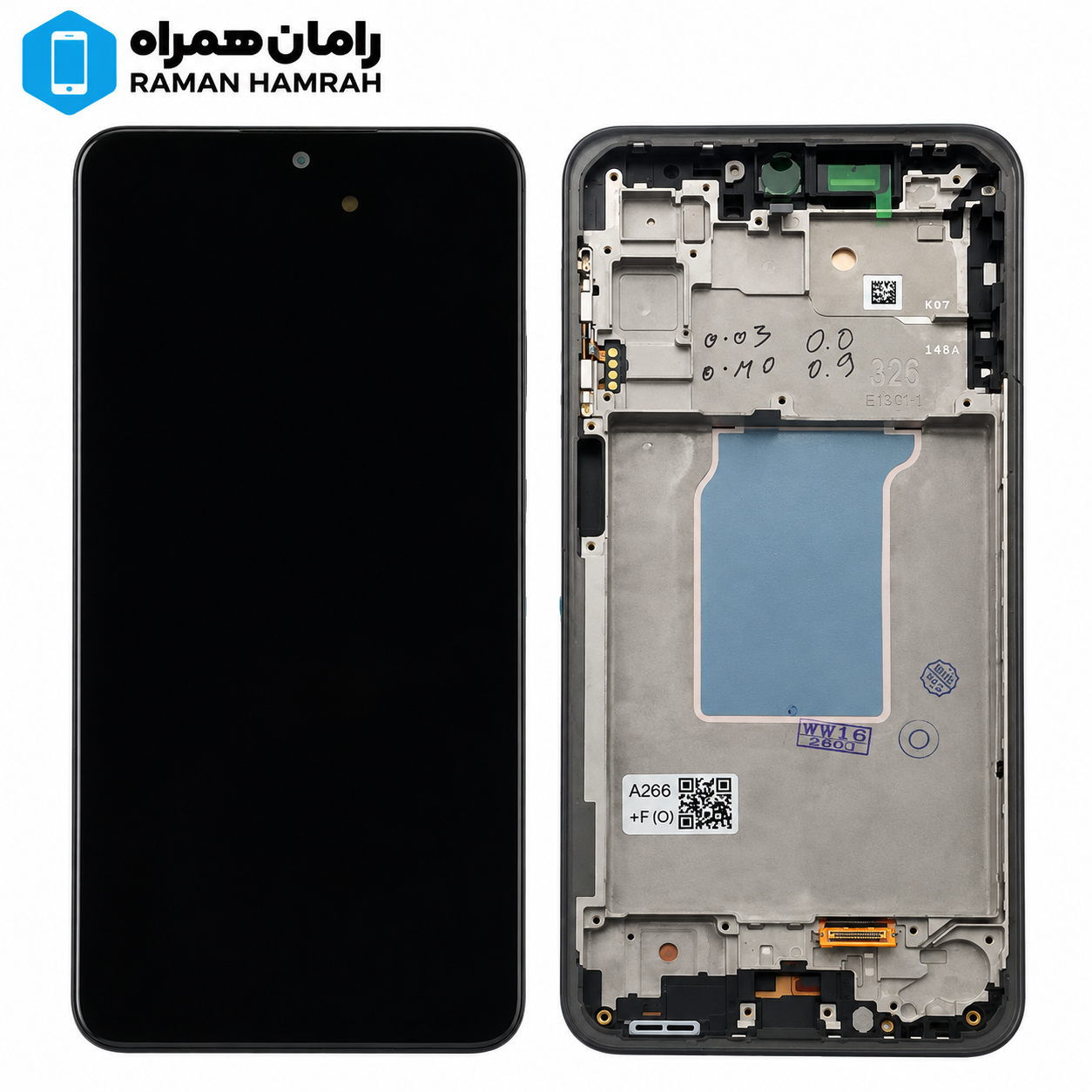 تاچ و ال سی دی سامسونگ Galaxy A26 5G A266 با فریم برند مکانیکو Mecanico T2O