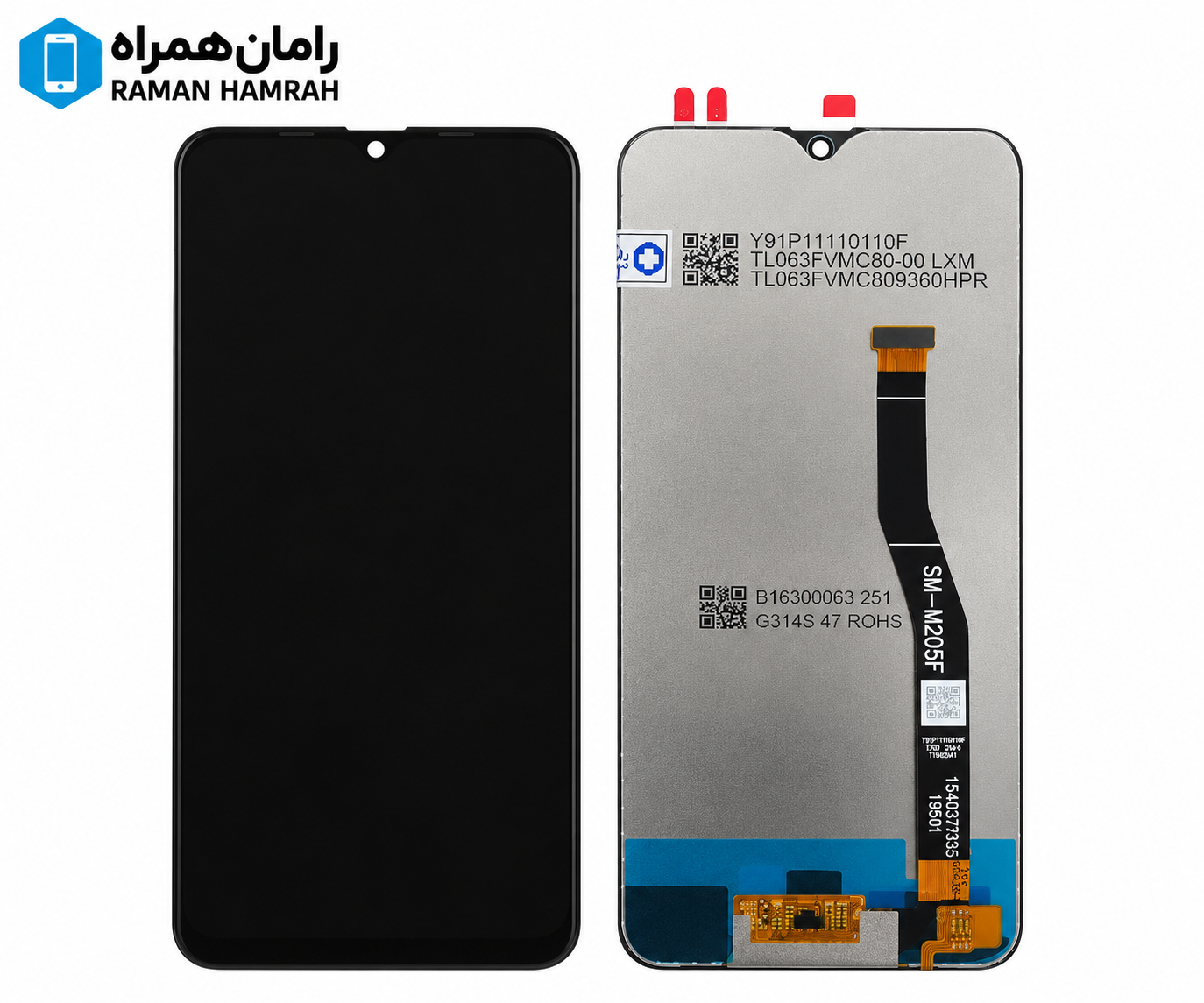 تاچ و ال سی دی سامسونگ Galaxy M20 M205 بدون فریم (شرکتی)