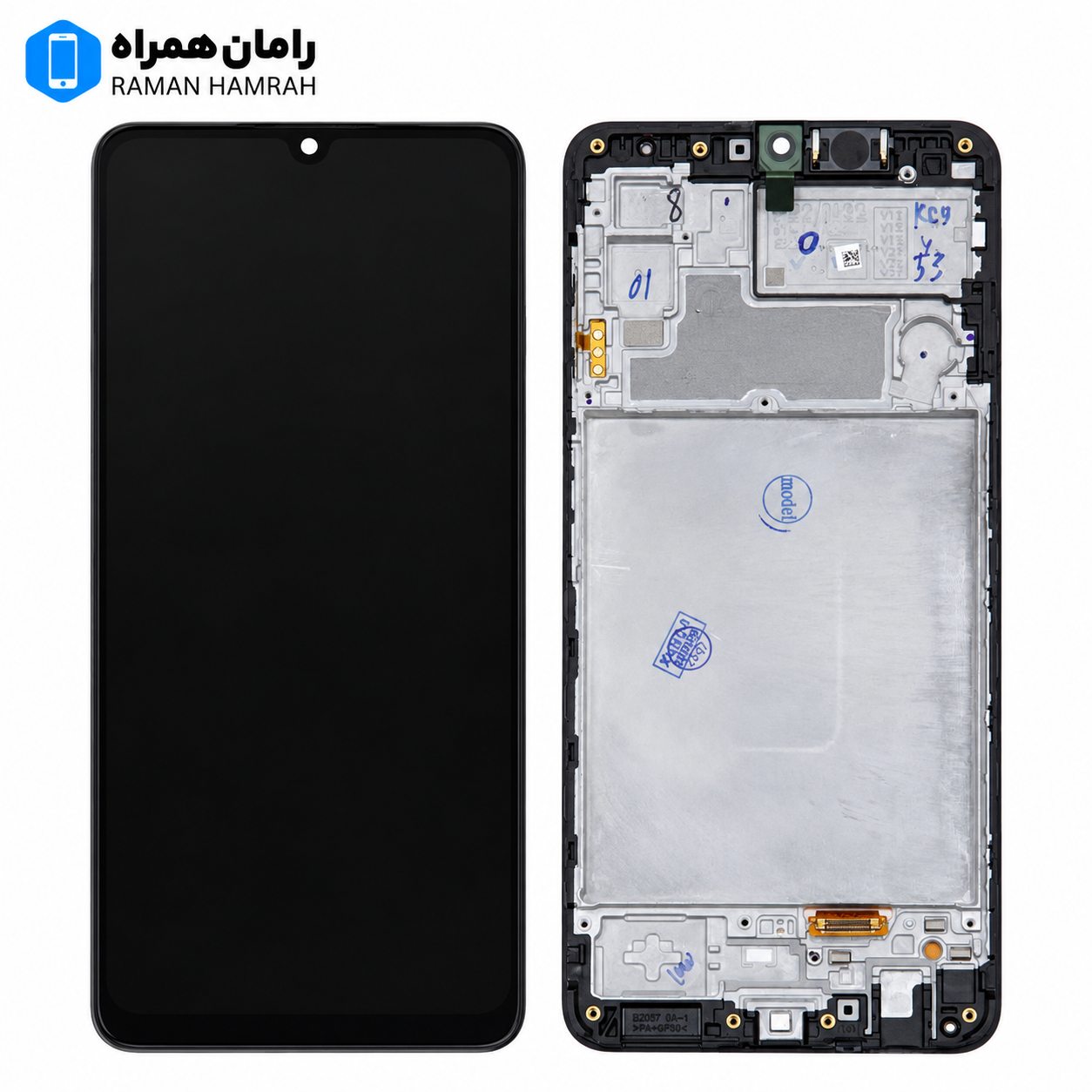 تاچ و ال سی دی سامسونگ Galaxy M22 M225 با فریم اسمبل مشکی (شرکتی)