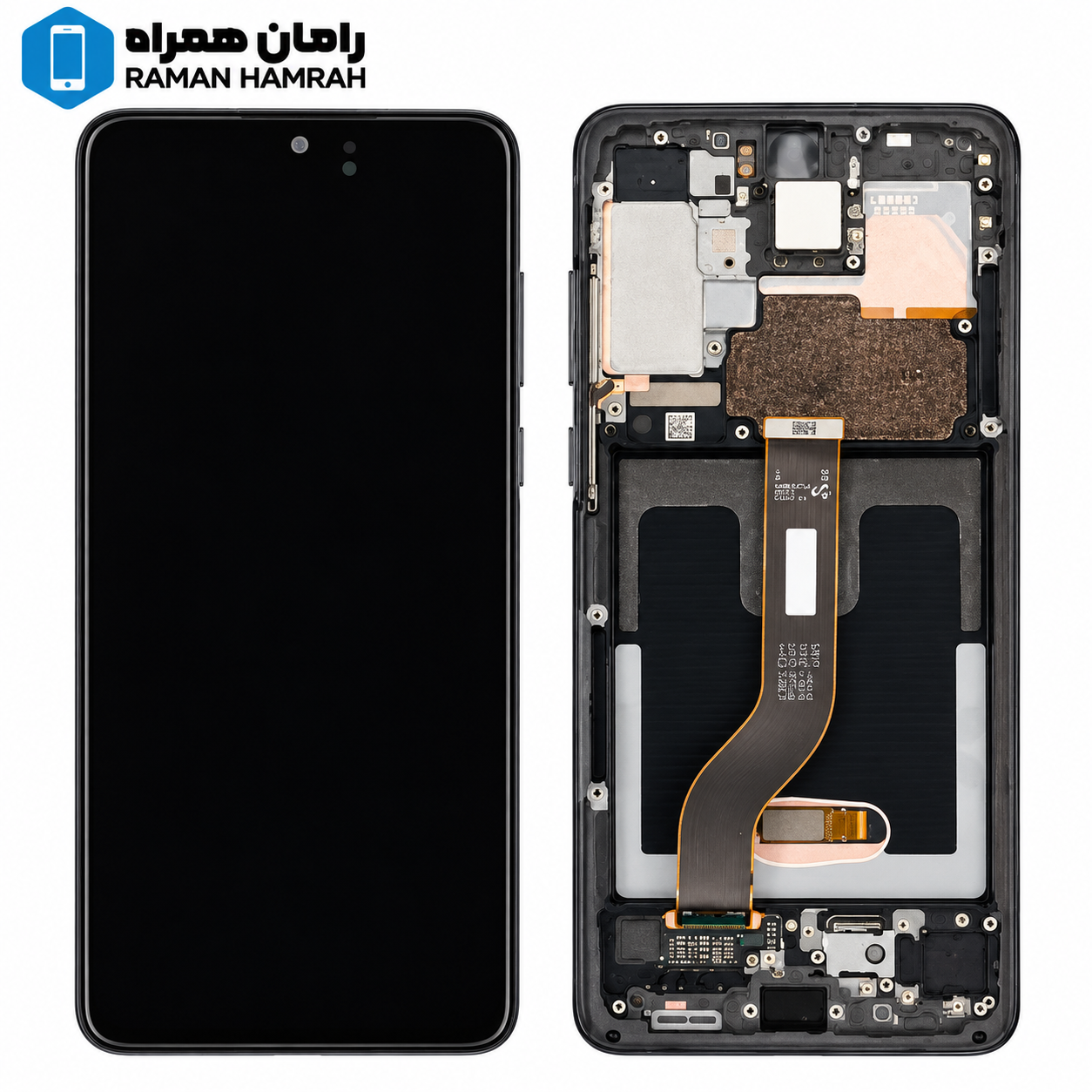 تاچ و ال سی دی سامسونگ Galaxy S20 Plus G985 G986 با فریم اسمبلی خاکستری (شرکتی)