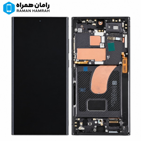 تاچ و ال سی دی سامسونگ Galaxy S23 Ultra S918 با فریم اسمبلی مشکی (شرکتی)